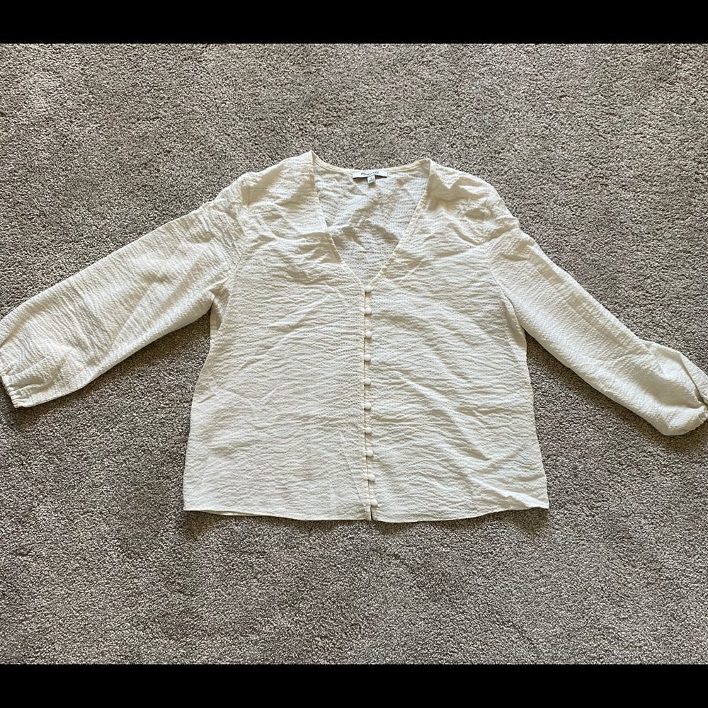 Madewell cream blouse